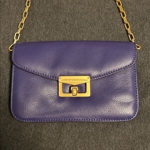 Marc By Marc Jacobs Purple Leather Bag with Gold Hardware